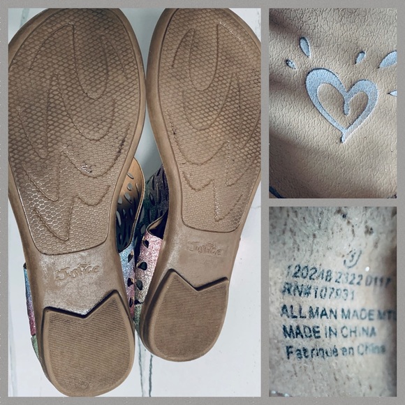 Justice Mermaid OmbreGlitter Lace Cutout Sandals 5 - Picture 7 of 7